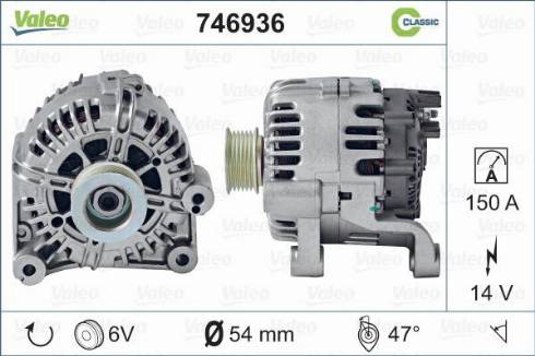 Valeo 746936 - Генератор vvparts.bg