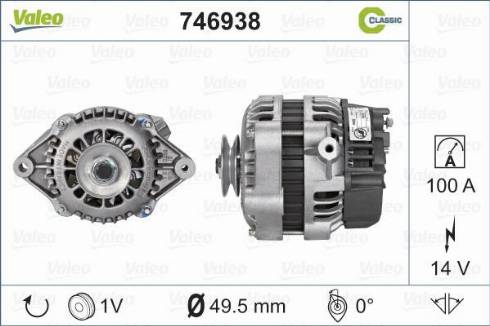 Valeo 746938 - Генератор vvparts.bg