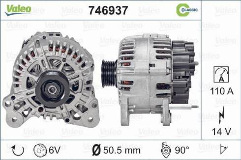 Valeo 746937 - Генератор vvparts.bg