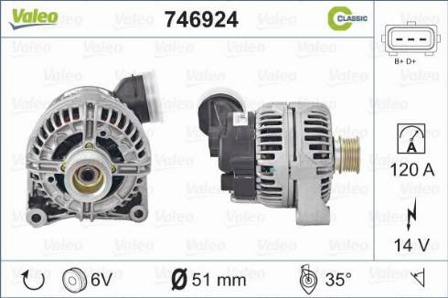 Valeo 746924 - Генератор vvparts.bg