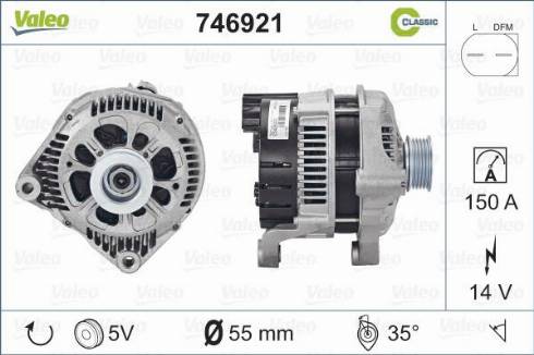 Valeo 746921 - Генератор vvparts.bg