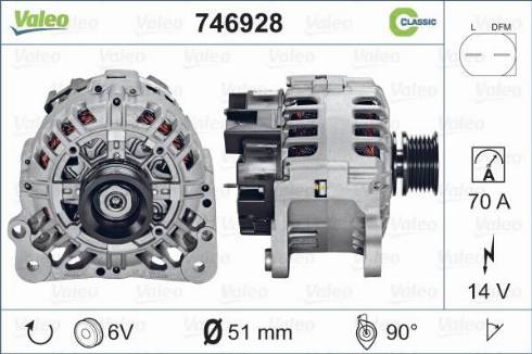 Valeo 746928 - Генератор vvparts.bg