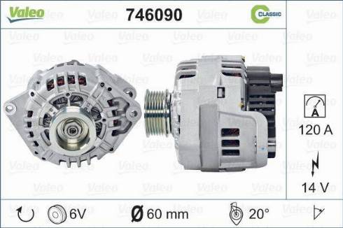 Valeo 746090 - Генератор vvparts.bg