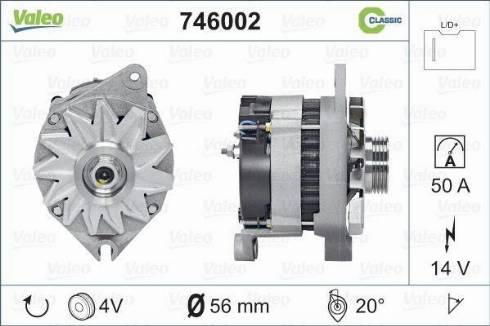 Valeo 746002 - Генератор vvparts.bg