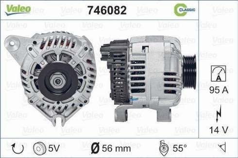 Valeo 746082 - Генератор vvparts.bg