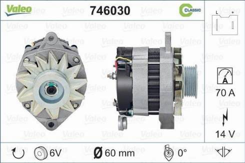 Valeo 746030 - Генератор vvparts.bg