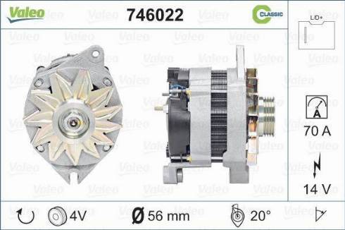 Valeo 746022 - Генератор vvparts.bg