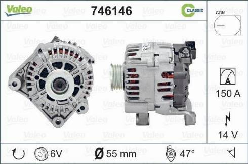 Valeo 746146 - Генератор vvparts.bg