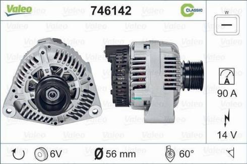 Valeo 746142 - Генератор vvparts.bg