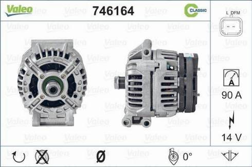 Valeo 746164 - Генератор vvparts.bg