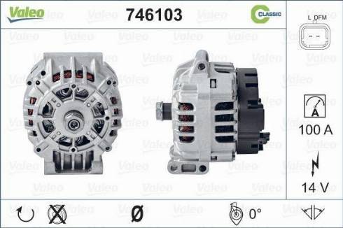 Valeo 746103 - Генератор vvparts.bg