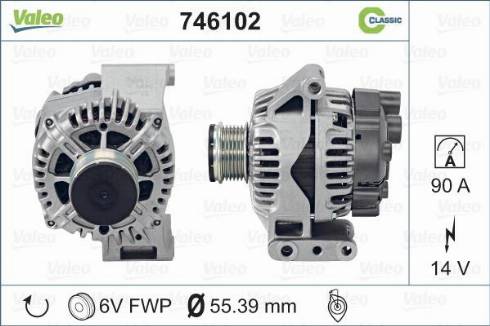 Valeo 746102 - Генератор vvparts.bg