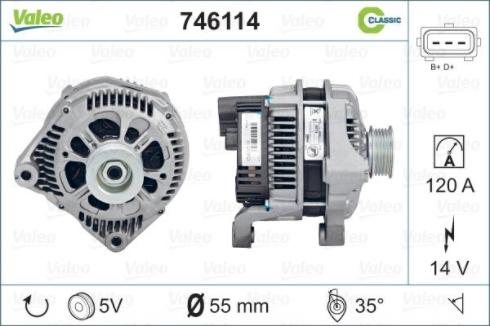 Valeo 746114 - Генератор vvparts.bg