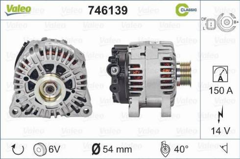 Valeo 746139 - Генератор vvparts.bg