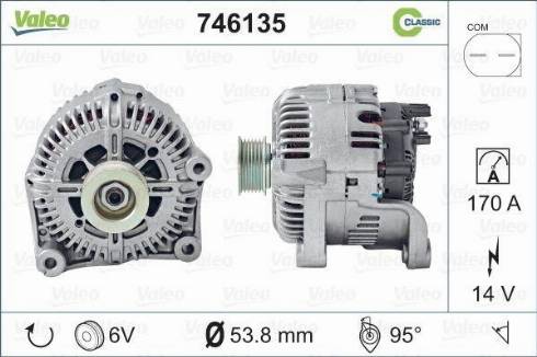 Valeo 746135 - Генератор vvparts.bg