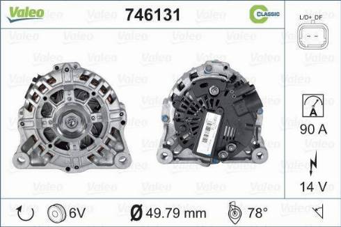 Valeo 746131 - Генератор vvparts.bg