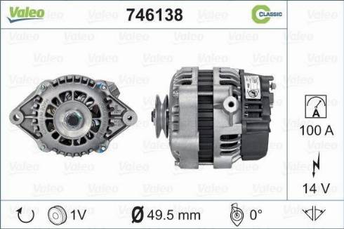 Valeo 746138 - Генератор vvparts.bg