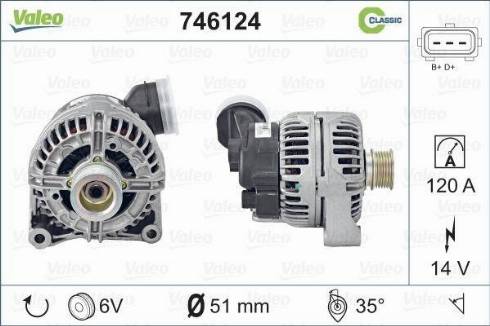 Valeo 746124 - Генератор vvparts.bg