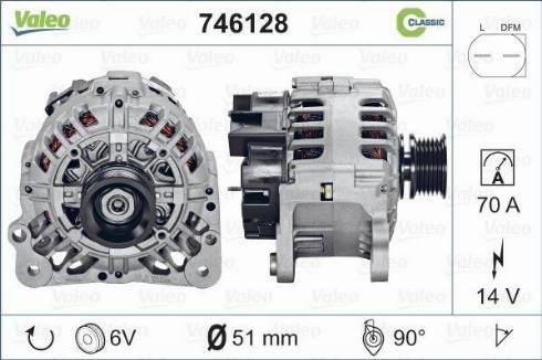 Valeo 746128 - Генератор vvparts.bg