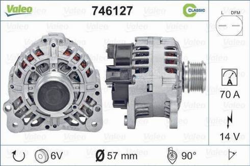 Valeo 746127 - Генератор vvparts.bg