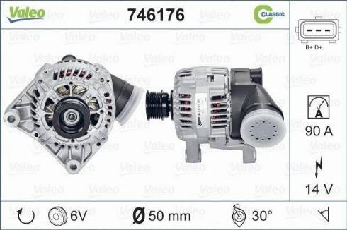 Valeo 746176 - Генератор vvparts.bg