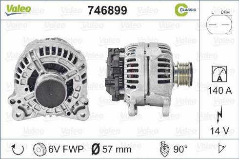 Valeo 746899 - Генератор vvparts.bg