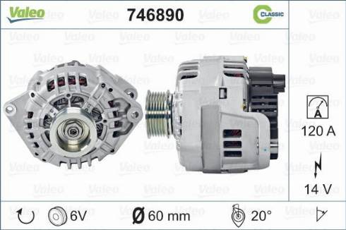 Valeo 746890 - Генератор vvparts.bg