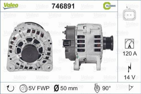 Valeo 746891 - Генератор vvparts.bg