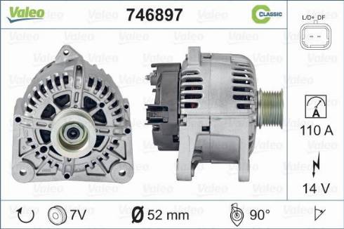 Valeo 746897 - Генератор vvparts.bg