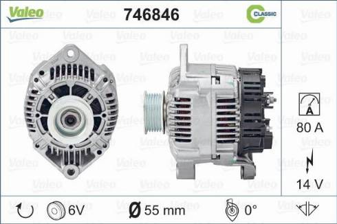 Valeo 746846 - Генератор vvparts.bg