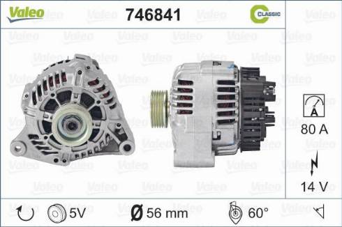 Valeo 746841 - Генератор vvparts.bg