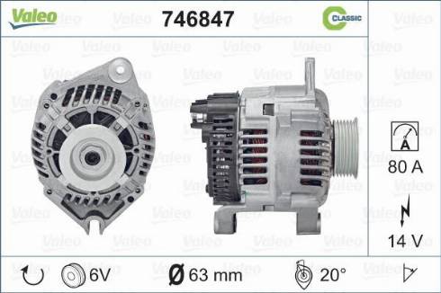 Valeo 746847 - Генератор vvparts.bg