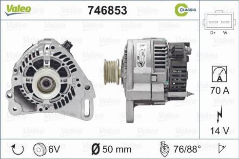 Valeo 746853 - Генератор vvparts.bg