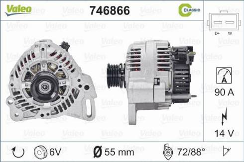 Valeo 746866 - Генератор vvparts.bg