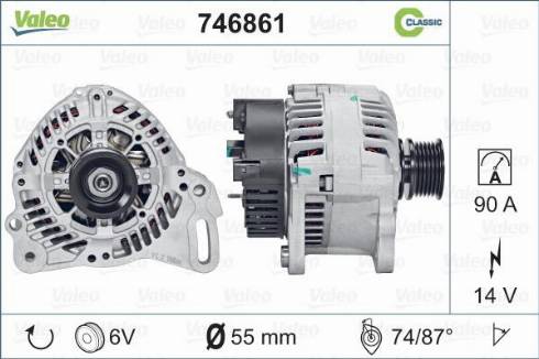 Valeo 746861 - Генератор vvparts.bg