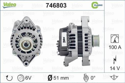 Valeo 746803 - Генератор vvparts.bg