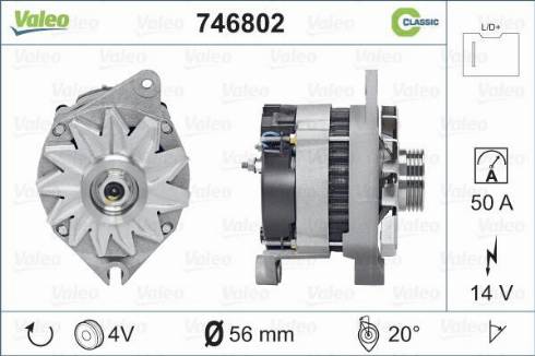 Valeo 746802 - Генератор vvparts.bg