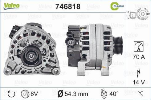 Valeo 746818 - Генератор vvparts.bg