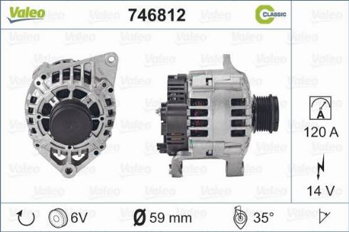 Valeo 746812 - Генератор vvparts.bg