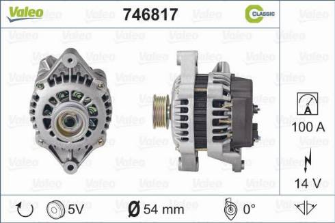 Valeo 746817 - Генератор vvparts.bg