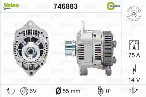 Valeo 746883 - Генератор vvparts.bg