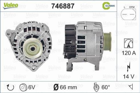 Valeo 746887 - Генератор vvparts.bg