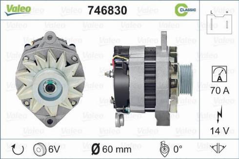 Valeo 746830 - Генератор vvparts.bg