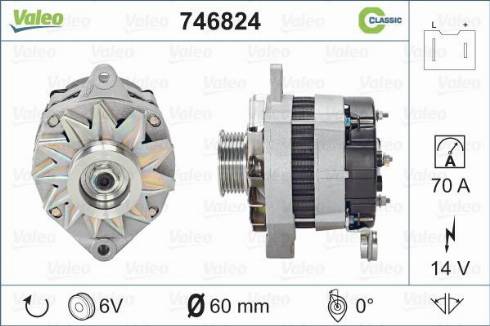 Valeo 746824 - Генератор vvparts.bg