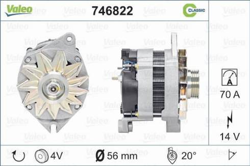 Valeo 746822 - Генератор vvparts.bg