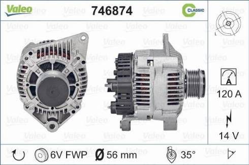 Valeo 746874 - Генератор vvparts.bg