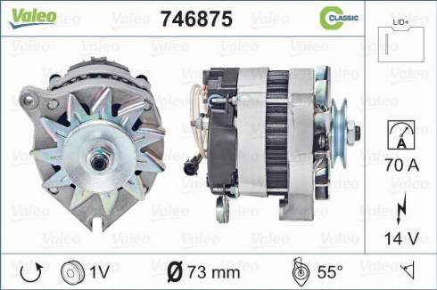 Valeo 746875 - Генератор vvparts.bg