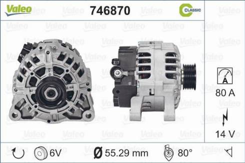 Valeo 746870 - Генератор vvparts.bg