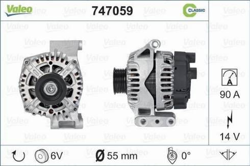 Valeo 747059 - Генератор vvparts.bg