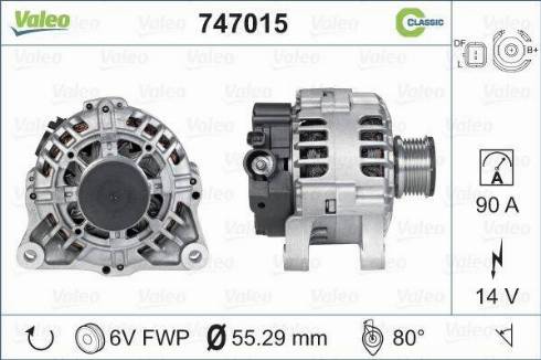 Valeo 747015 - Генератор vvparts.bg